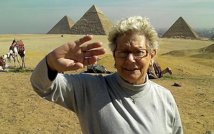 Ann at the Pyramids in Egypt
